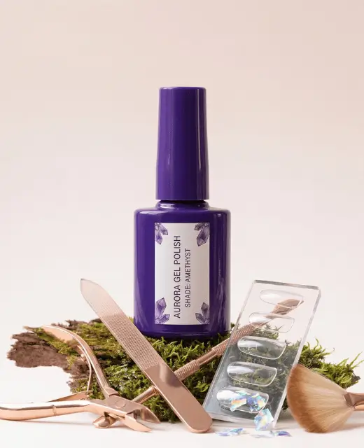 Pink gel for manicure